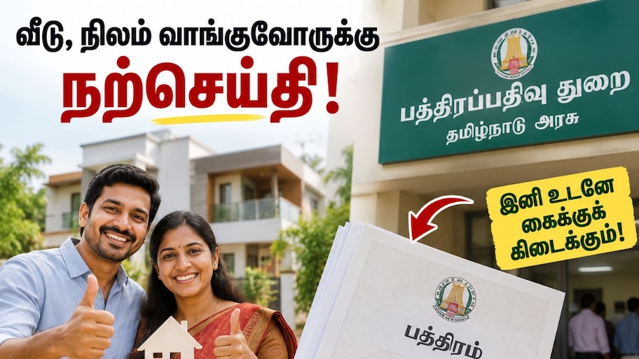 வீடு, நிலம் வாங்குவோருக்கு நற்செய்தி: பத்திரங்கள் இனி உடனே கைக்குக் கிடைக்கும்!