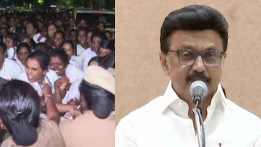 போராட்டத்தில் ஈடுபட்ட செவிலியர்கள் கைது : மு.க ஸ்டாலின் உள்பட தலைவர்கள் கண்டனம்!