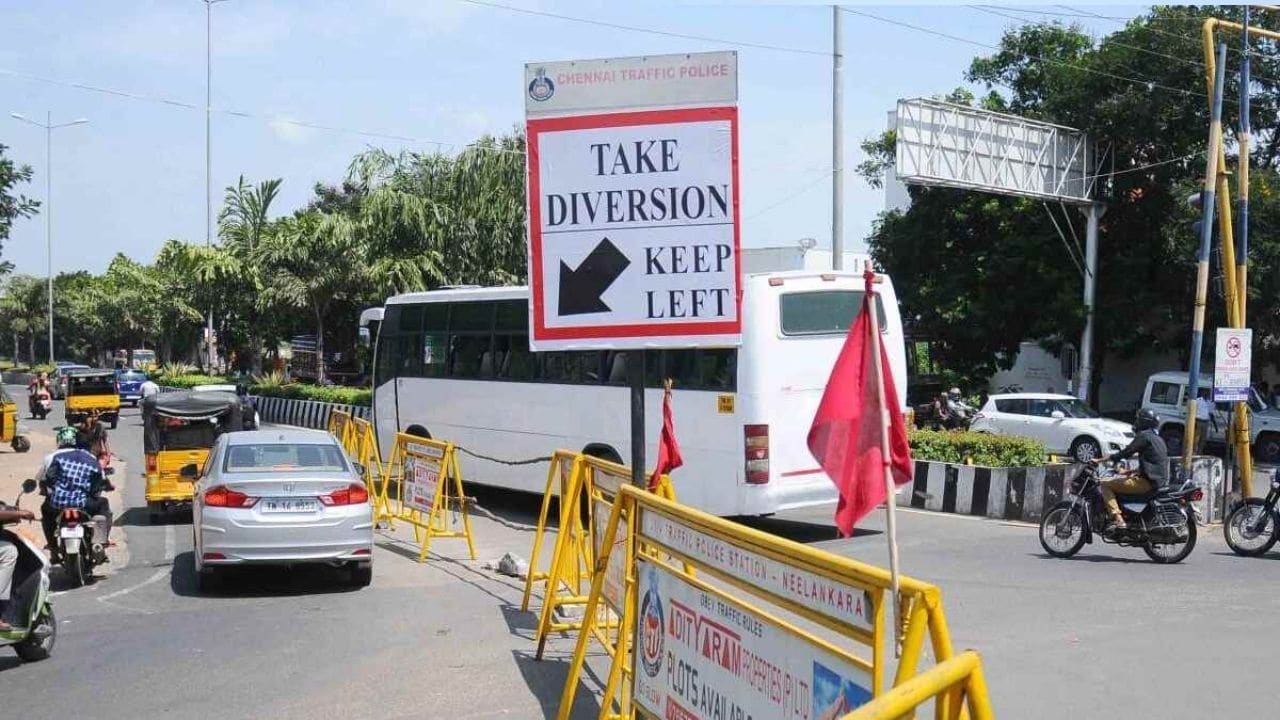 Chennai Alwarpet Traffic Diversion
