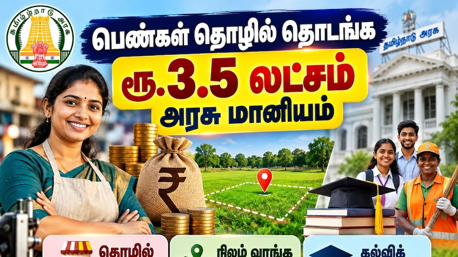 பெண்கள் தொழில் தொடங்க ரூ.3.5 லட்சம் மானியம், நிலம் வாங்க நிதி உதவி – அரசின் முக்கிய அறிவிப்பு Explained