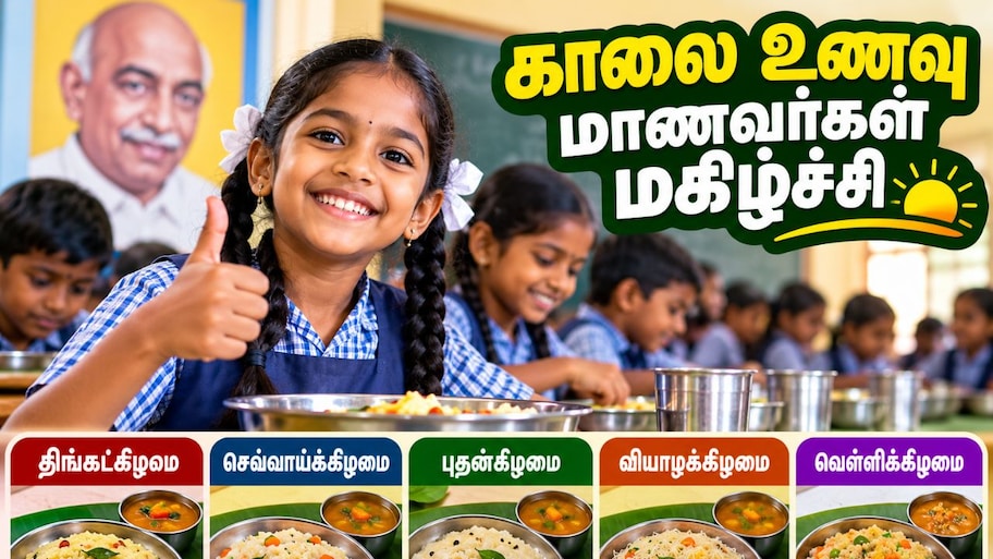 காலை உணவுத் திட்ட மெனு பட்டியல் - மாணவ, மாணவிகளின் ரியாக்ஷன்
