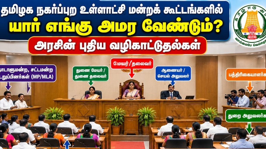 தமிழக நகர்ப்புற உள்ளாட்சி மன்றக் கூட்டங்களில் யார் எங்கு அமர வேண்டும்? அரசின் புதிய வழிகாட்டுதல்கள்