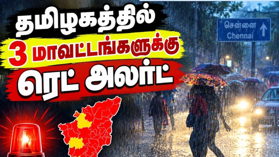 3 மாவட்டங்களுக்கு இன்று ரெட் அலர்ட்.. சென்னையில் விடாமல் கொட்டும் கனமழை.. லேட்டஸ்ட் வானிலை அப்டேட்