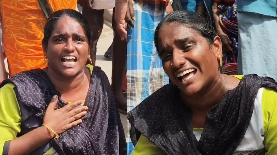 விலைவாசியை குறைங்க, பட்டினியா கிடக்க முடியல... விதவை பெண்ணின் தர்ணா போராட்டம்