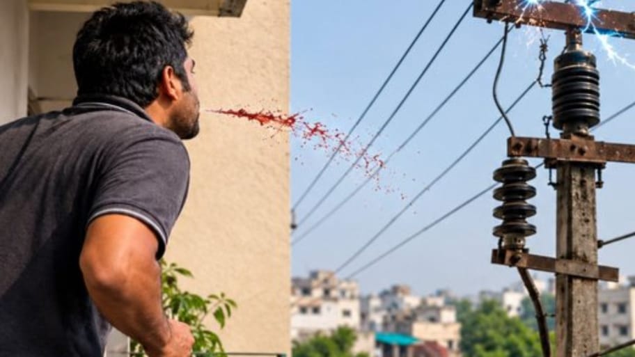 குட்கா போட்டு துப்பிய நபர்..மின்சாரம் பாய்ந்து பலி! 11kV Wire-ஆல் வந்த ஆபத்து..