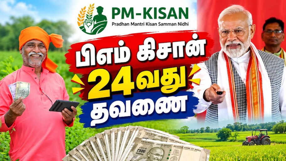 விவசாயிகளுக்கு தீபாவளி பரிசு! பிஎம் கிசான் 24வது தவணை வந்தாச்சு!! கணக்கில் பணம் வந்ததா? எப்படி செக் செய்வது?