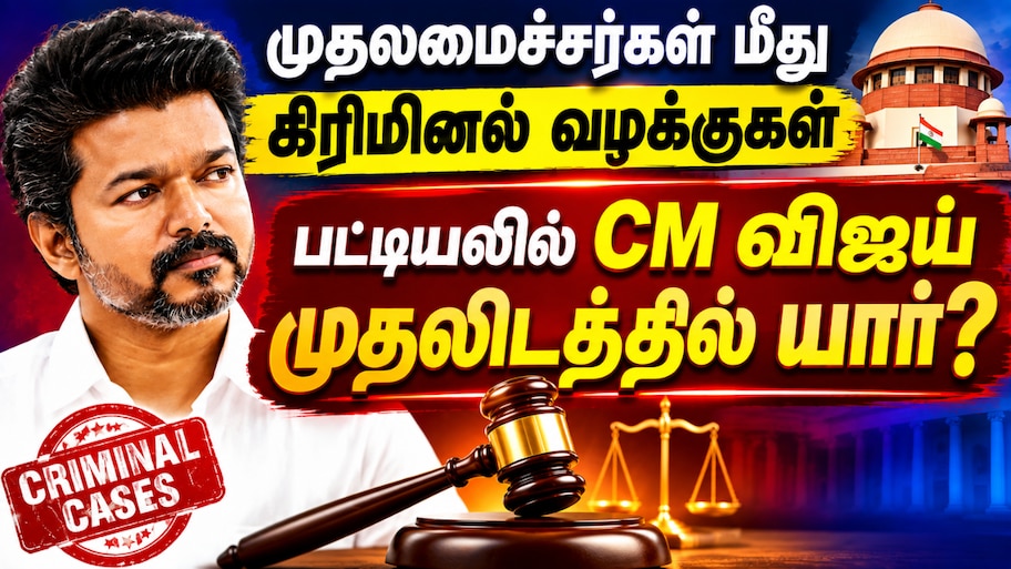 14 முதலவர்கள் மீது கிரிமினல் வழக்குகள்... லிஸ்டில் CM விஜய் - முதலிடத்தில் யார்?