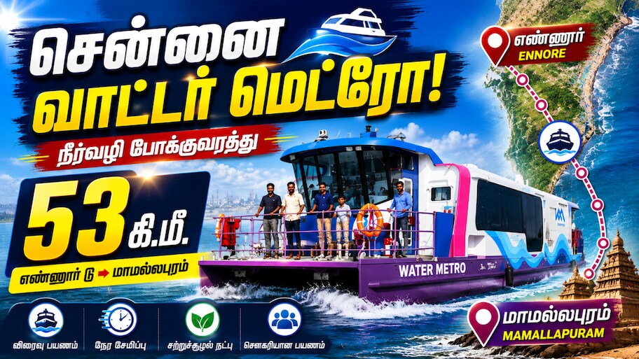 சென்னை வாட்டர் மெட்ரோ: 53 கி.மீ., எண்ணூர் டூ மாமல்லபுரம் - வந்தது புது அப்டேட்